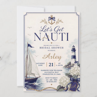 Laten we een Nauti Nautilus Kust Bruiloftsborrel O Kaart