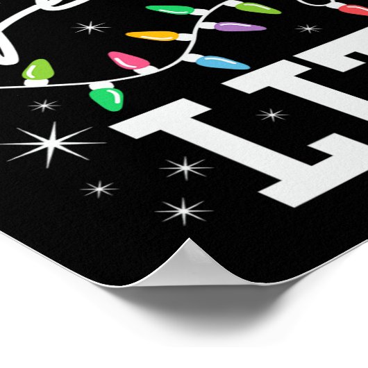 Laten we een paar grappige kerstcadeaus aansteken poster (Hoek)