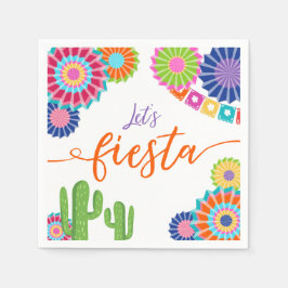 Laten we een papieren servet Mexicaanse Cactus Flo