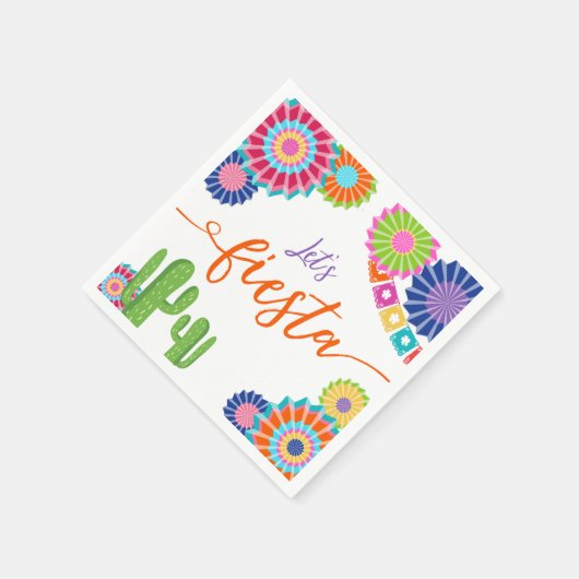 Laten we een papieren servet Mexicaanse Cactus Flo (Hoek)