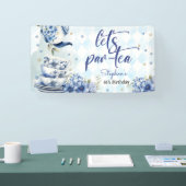 Laten we een par-tea verjaardag voor kinderen spandoek (Beurs)