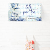 Laten we een par-tea verjaardag voor kinderen spandoek (Insitu)