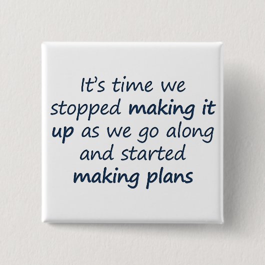 Laten we een plan maken vierkante button 5,1 cm (Voorkant)