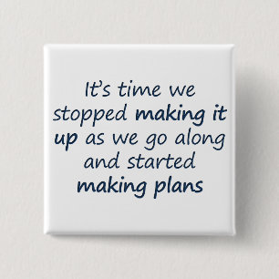 Laten we een plan maken vierkante button 5,1 cm