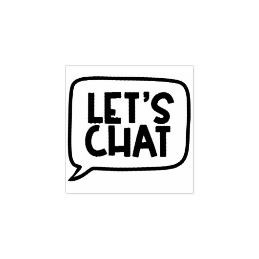 Laten we een praatje maken docentenstempel rubberstempel (Afrduk)