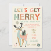 Laten we een prettige feestdag kerstfeestdag krijg kaart (Voorkant)