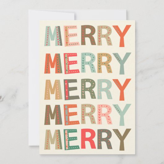 Laten we een prettige feestdag kerstfeestdag krijg kaart (Achterkant)