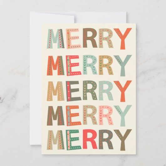 Laten we een prettige feestdag kerstfeestdag krijg kaart (Achterkant)