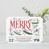 Laten we een prettige feestdag kerstfeestelijke ui kaart (Staand voorkant)