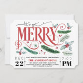 Laten we een prettige feestdag kerstfeestelijke ui kaart (Voorkant)