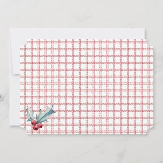 Laten we een prettige feestdag kerstfeestelijke ui kaart (Achterkant)