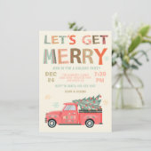 Laten we een prettige kerstfeestdag rondlopen. kaart (Staand voorkant)