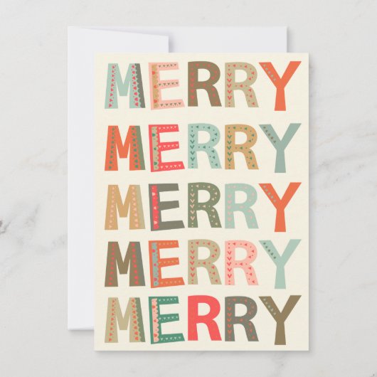 Laten we een prettige kerstfeestdag rondlopen. kaart (Achterkant)