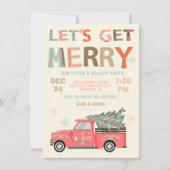 Laten we een prettige kerstfeestdag rondlopen. kaart (Voorkant)