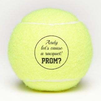 Laten we een racket Prom Hoco idee van een cadeaut Tennisballen