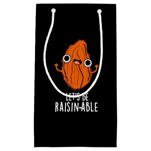 Laten we een raisine-geschikte grappige Raisin Pun Klein Cadeauzakje (Voorkant)