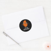 Laten we een raisine-geschikte grappige Raisin Pun Ronde Sticker (Envelop)