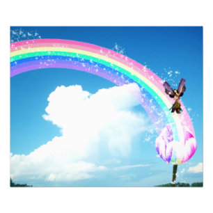 Laten we een regenboog maken foto afdruk