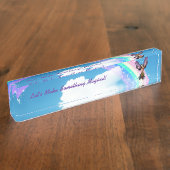 Laten we een regenboog maken naambordje (Zijkant)