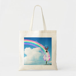 Laten we een regenboog maken tote bag