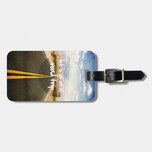 Laten we een roadtrip gaan maken bagagelabel (Voorkant horizontaal)