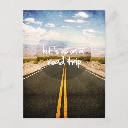 Laten we een roadtrip gaan maken briefkaart (Voorkant)