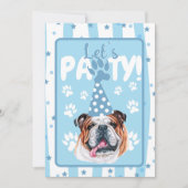 Laten we een rode stierenhond illustreren: blauw B Kaart (Voorkant)