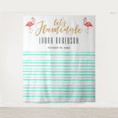 Laten we een Roze Bruidsdouche-achtergrond voor Fl Wandkleed (Voorkant)