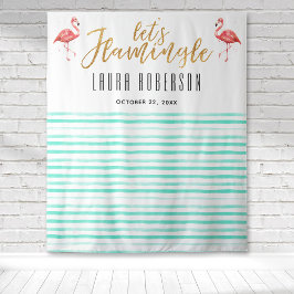 Laten we een Roze Bruidsdouchechtergrond voor Flam Wandkleed