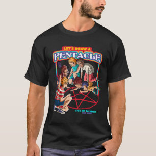 Laten we een satanische pentakel sigil van Baphome T-shirt