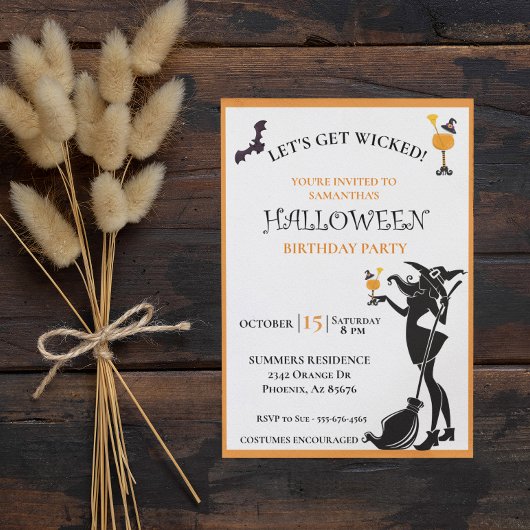Laten we een schaamte getuige Halloween Birthday P Kaart
