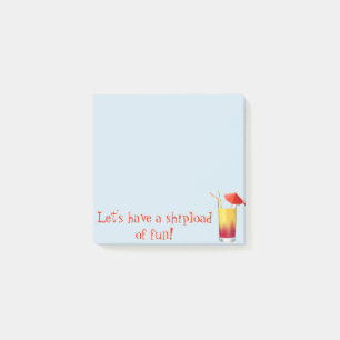 Laten we een scheepslading van leuke cruise cockta post-it® notes