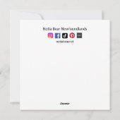 Laten we een sneeuwpop maken Newfoundlandse puppy  Feestdagenkaart (Achterkant)