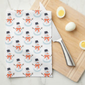 Laten we een sneeuwpop maken! theedoek (Quarter Fold)