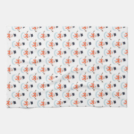 Laten we een sneeuwpop maken! theedoek