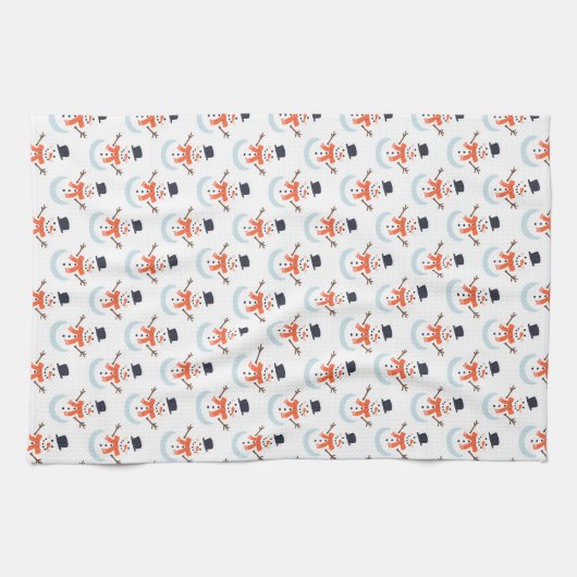 Laten we een sneeuwpop maken! theedoek (Horizontaal)