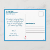 Laten we een sneeuwpop Schattige maken Feestdagenkaart (Achterkant)