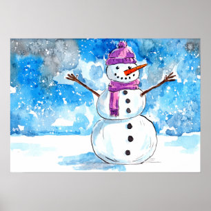 Laten we een Snowman bouwen Poster