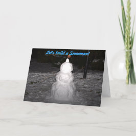 Laten we een Snowman-kerstKaart bouwen Feestdagen Kaart