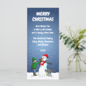 Laten we een Snowman-kerstkaart maken (Staand voorkant)