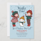 Laten we een Snowman-uitnodiging bouwen Kaart (Voorkant)