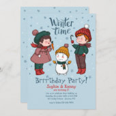 Laten we een Snowman-uitnodiging bouwen Kaart (Voorkant / Achterkant)