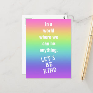 Laten we een soort regenbooggradiënt Briefkaart zi