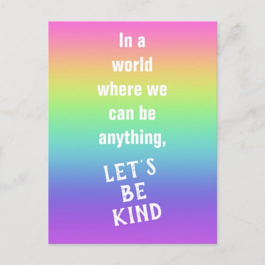 Laten we een soort regenbooggradiënt Briefkaart zi (Voorkant)