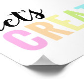 Laten we een speelkamer in pastel regenboog maken poster (Hoek)