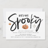 Laten we een spektachtige moderne halloween party kaart (Voorkant)