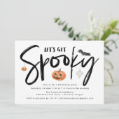 Laten we een spektachtige moderne halloween party kaart (Staand voorkant)