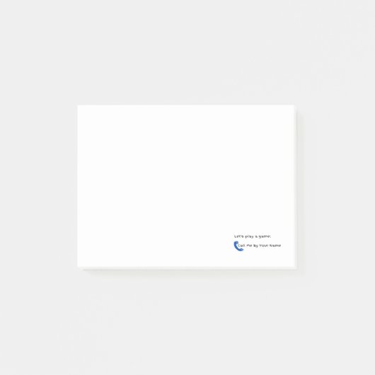 Laten we een spel spelen post-it® notes (Voorkant)