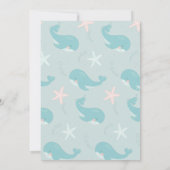 Laten we een Splash Blue Whale verjaardag maken Kaart (Achterkant)