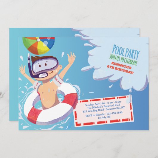 Laten we een splash-uitnodiging maken kaart (Voorkant / Achterkant)